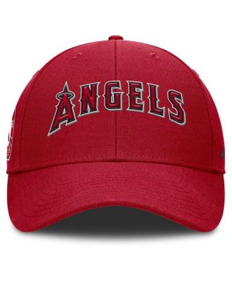 Men's Red Los Angeles Angels Rise Gaberdine Adjustable Hat
