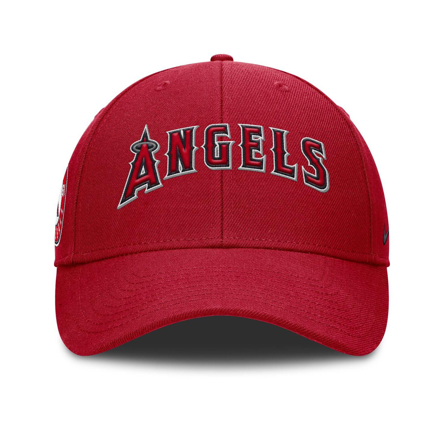 Men's Red Los Angeles Angels Rise Gaberdine Adjustable Hat