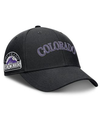 Nike - Men's Black Colorado Rockies Rise Gaberdine Adjustable Hat
