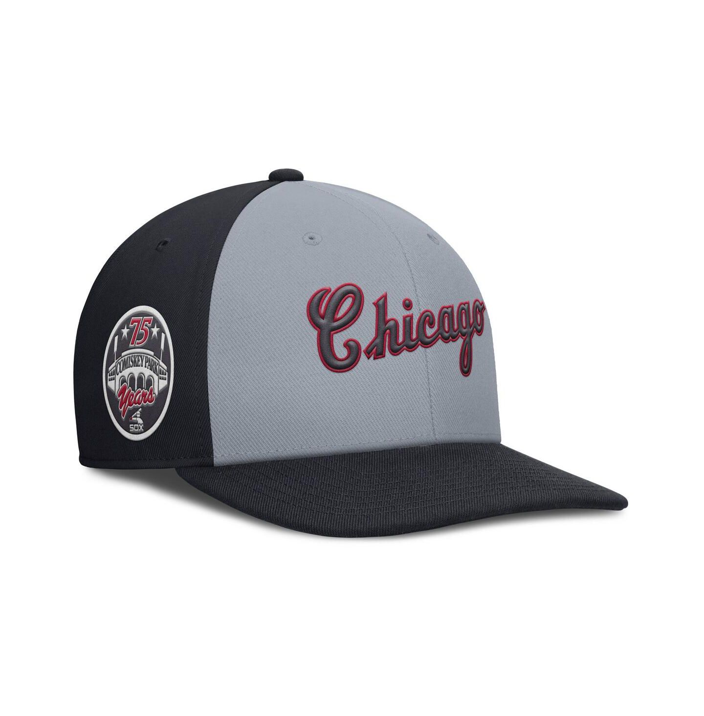 Мужская кепка Nike Gray/Navy Chicago White Sox Pro Performance Snapback Hat — фото 1
