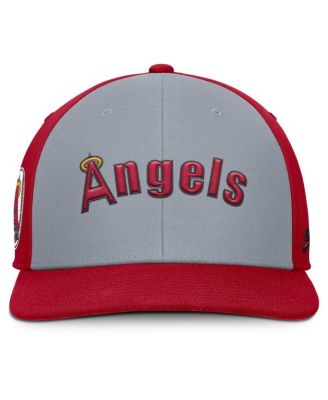 Men's Gray/Red California Angels Cooperstown Collection Pro Performance Snapback Hat