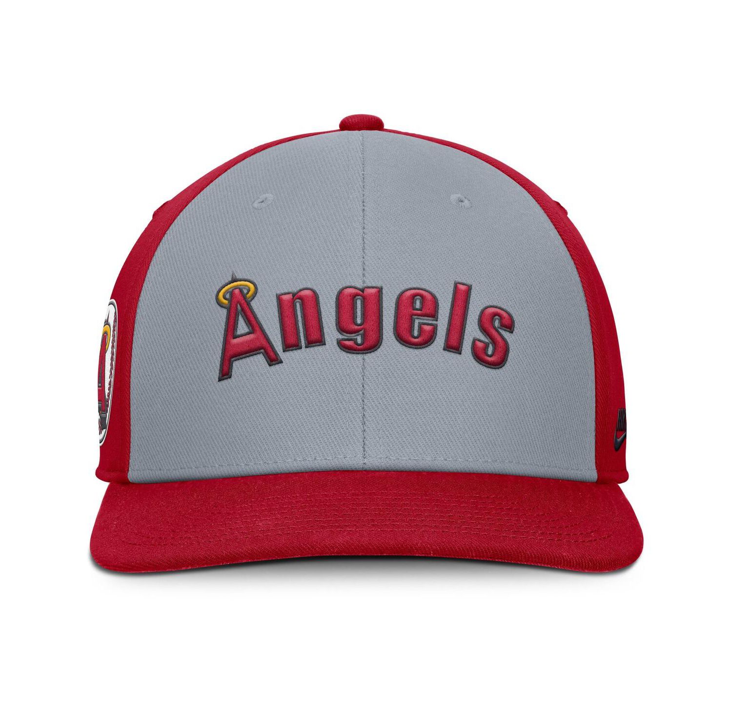 Men's Gray/Red California Angels Cooperstown Collection Pro Performance Snapback Hat