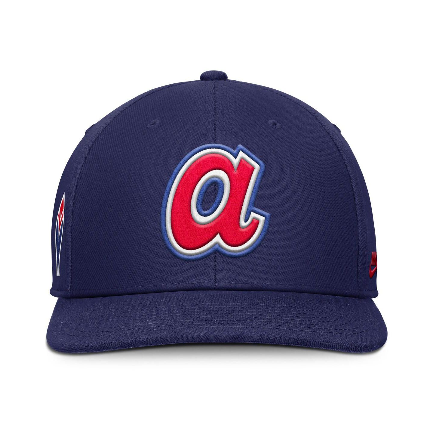 Мужская кепка Nike Navy Atlanta Braves Pro Performance Snapback Hat — фото 2