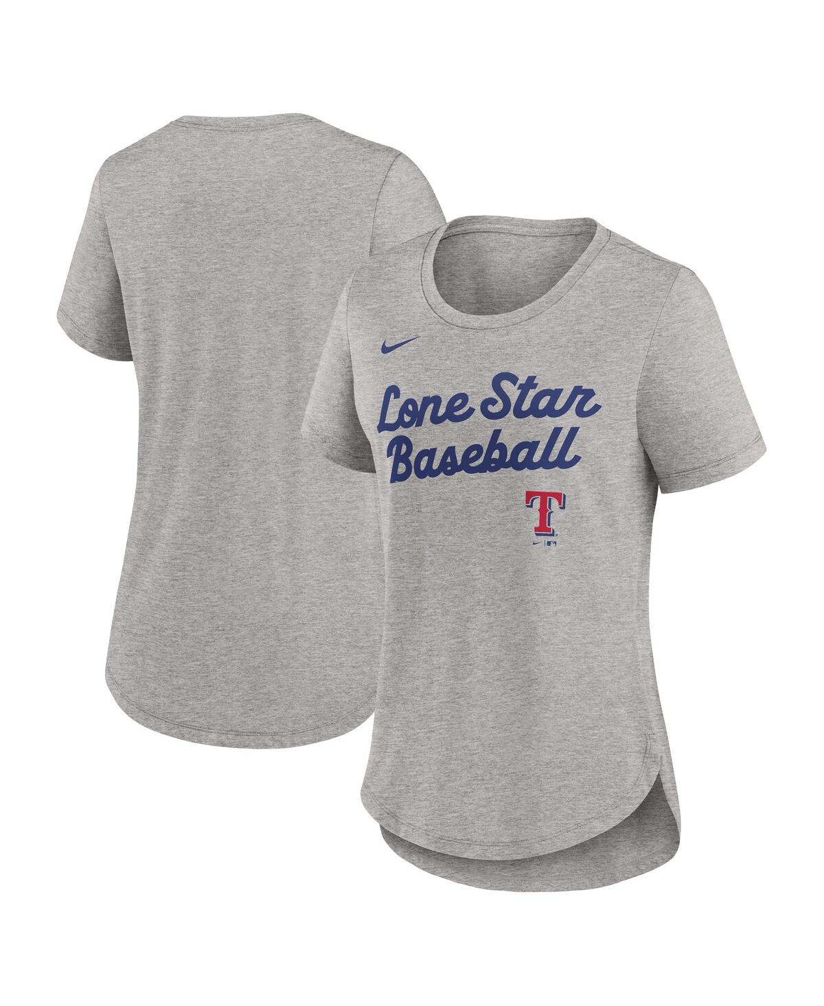 Nike Heather Gray Minnesota Twins Script Tri-blend T-shirt In Gray