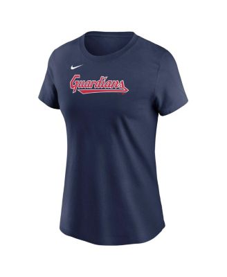 Women's Jose Ramirez Navy Cleveland Guardians Fuse Name Number T-Shirt