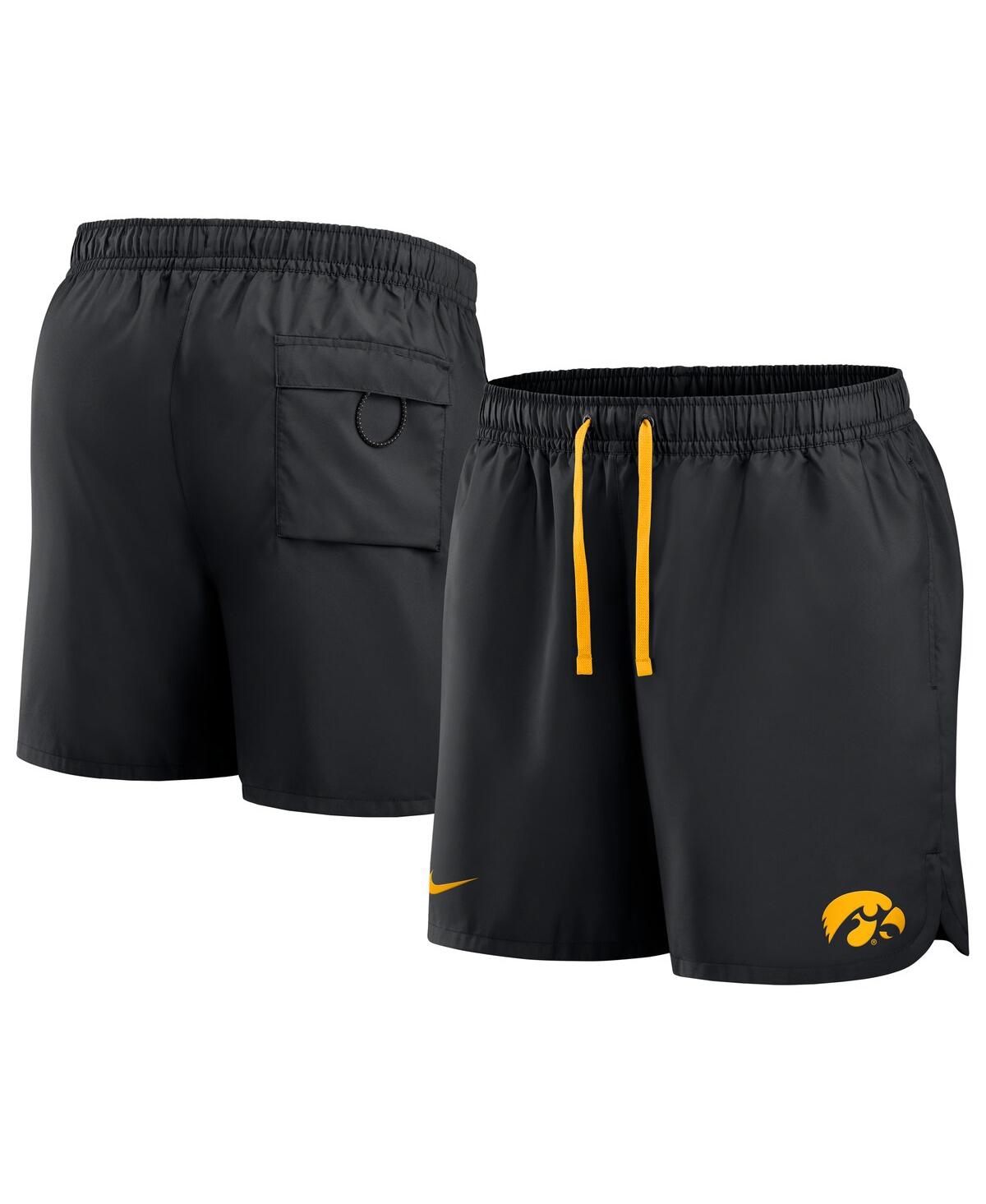 NIKE MEN'S BLACK IOWA HAWKEYES SPRING BREAK FLOW SHORTS