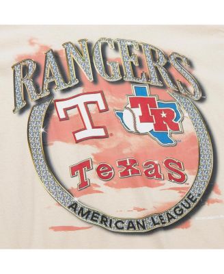 Men's Cream Texas Rangers Cooperstown Collection Crown Jewels T-Shirt