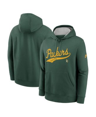Nike - Men's Green Green Bay Packers Rewind Club Logo Pullover Hoodie