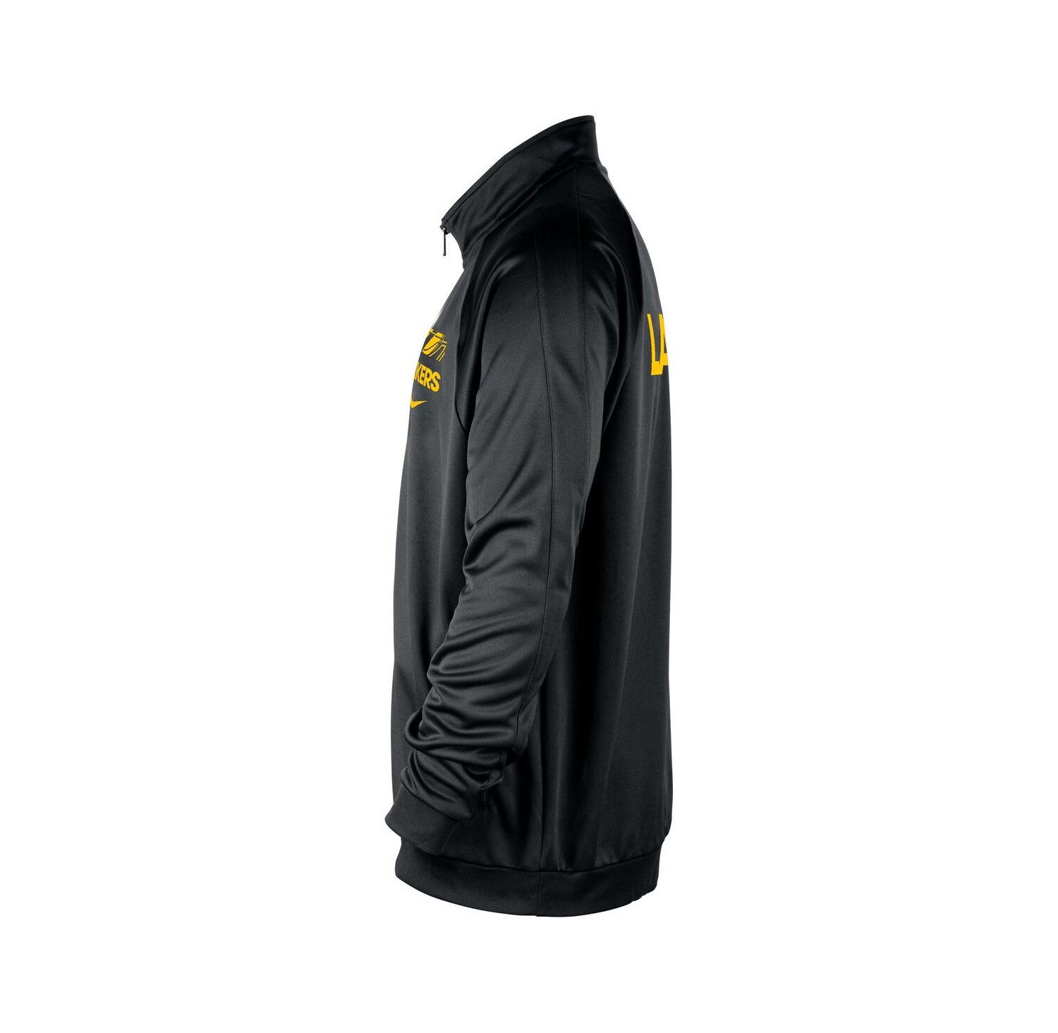 Men's Black Los Angeles Lakers Courtside Pique Club Full-Zip Track Jacket