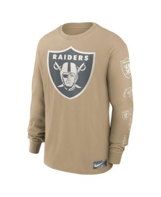 Men's Tan Las Vegas Raiders Essential Statement Max90 Long Sleeve T-Shirt