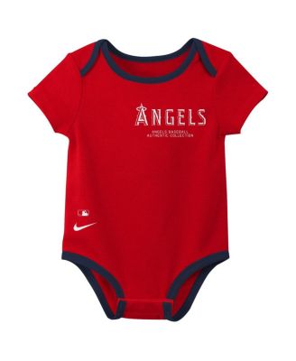 Baby Boys and Girls Los Angeles Angels Authentic Collection Bodysuit, Pack of 3