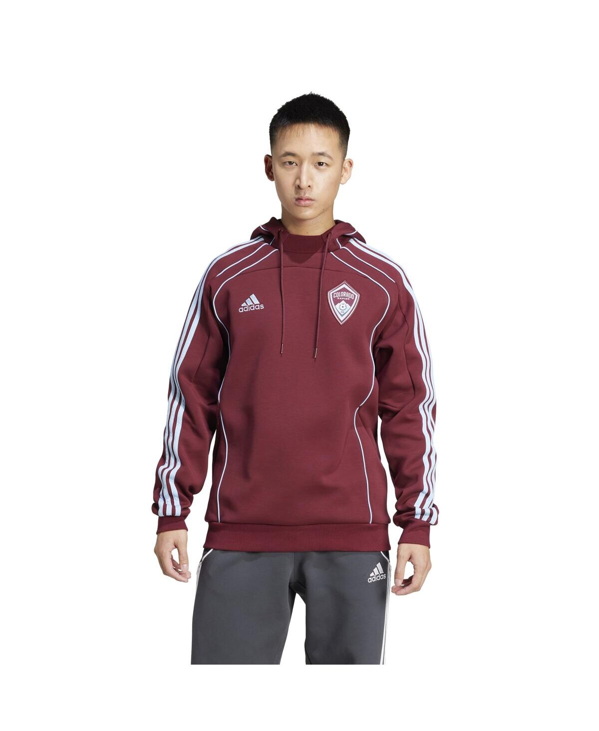 Adidas Originals Men's Burgundy Colorado Rapids 2025 Travel Pullover Hoodie
