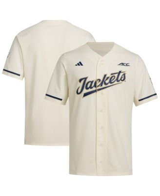 adidas - Men's Cream Georgia Tech Yellow Jackets Replica Baseball Jersey