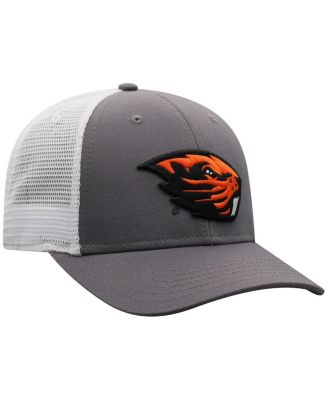 Men's Gray/White Oregon State Beavers Victory Baseline Trucker Adjustable Hat