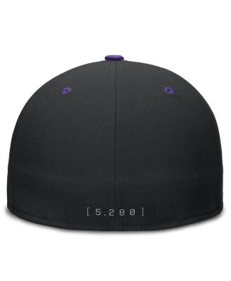 Men's Black/Purple Colorado Rockies 25th Anniversary True Primetime Two-Tone Performance Fitted Hat