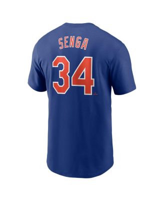 Men's Kodai Senga Royal New York Mets Fuse Name Number T-Shirt