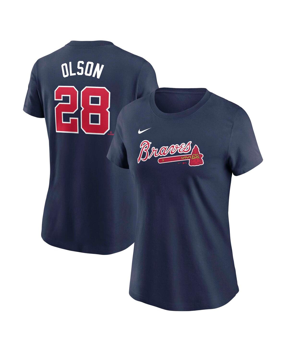 Nike Women's Matt Olson Navy Atlanta Braves Fuse Name Number T-shirt In Navy