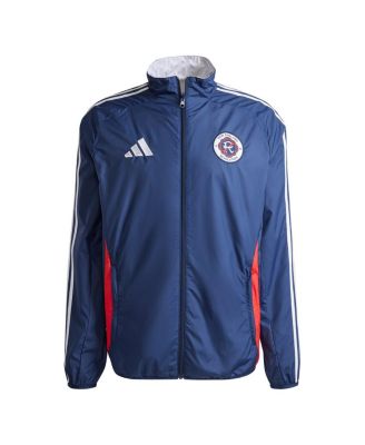 adidas - Men's Navy/White New England Revolution 2025 Anthem Reversible Full-Zip Jacket