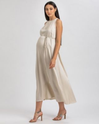 Maternity Sleeveless Satin-Touch Special Occasions Clarissa Dress