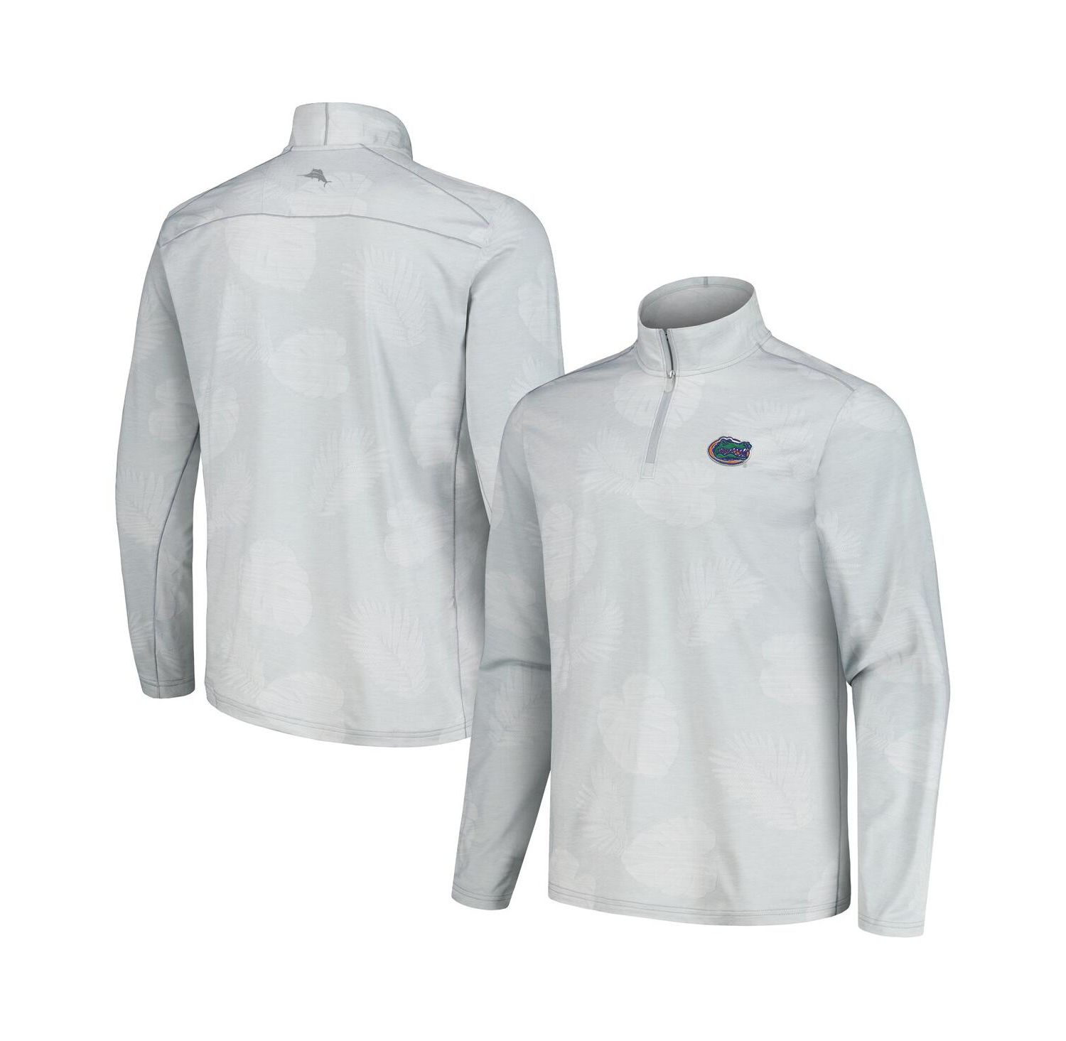 Men's Gray Florida Gators Delray Frond Island Zone Half-Zip Jacket