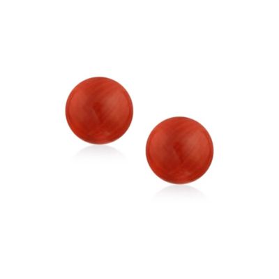 8MM Natural Stone Round Bead Ball Stud Earrings .925 Sterling Silver