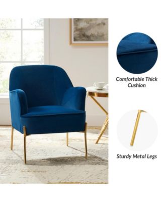 Barbara Wooden Arm Chair with Metal Legs