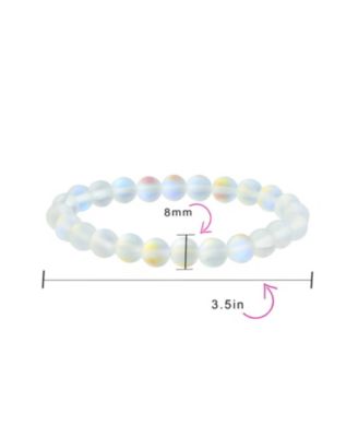 Natural Multi Color Round Beads 8MM Strand Stackable Stretch Bracelet