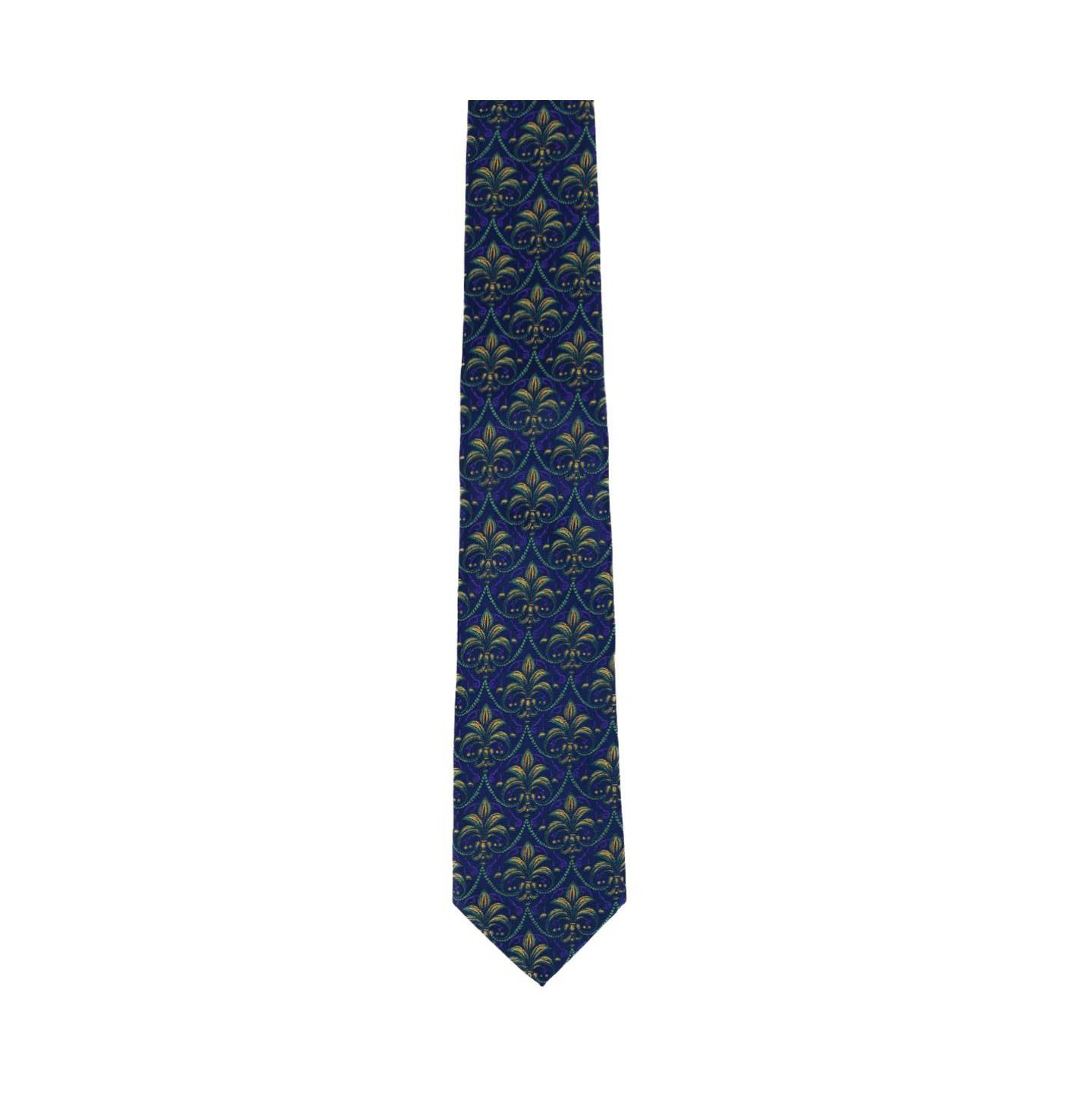 Мужские галстуки TRAFALGAR The French Quarter Fleur dis Lis Silk Novelty Necktie, цвет: Фиолетовый — фото 2