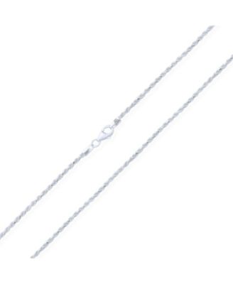 040 Gauge .925 Sterling Silver Rope Chain Necklace 16 18 20 24 Inch