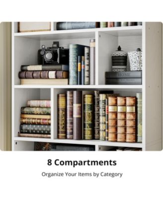 Bookcase with Doors, Tall Bookshelf with Storage, Bookshelves