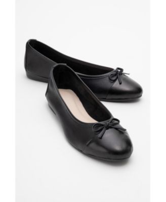 Rayne Cap Toe Leather Ballet Flats (Women)