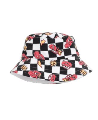 Baby Boys Lightning McQueen Romper and Bucket Sun Hat Outfit Set