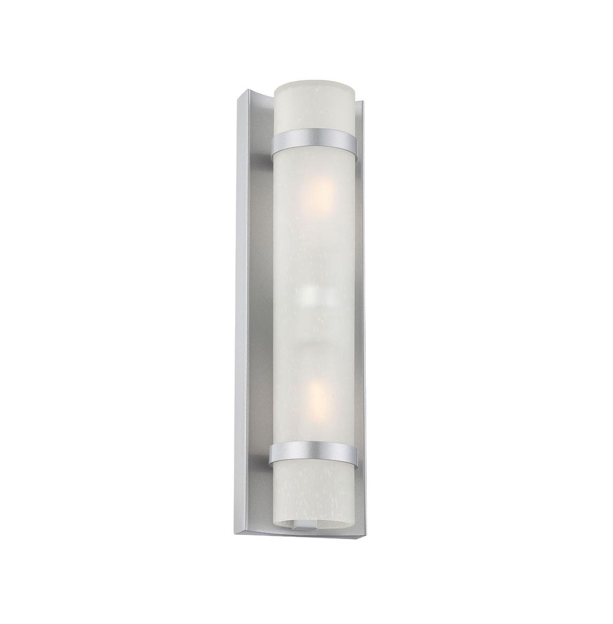 Modern Glass Wall Sconce for Living Room and Entryway Decor - Silver