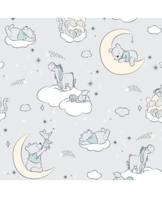 Baby Disney Cozy Friends Winnie the Pooh Gray Fitted Crib Sheet