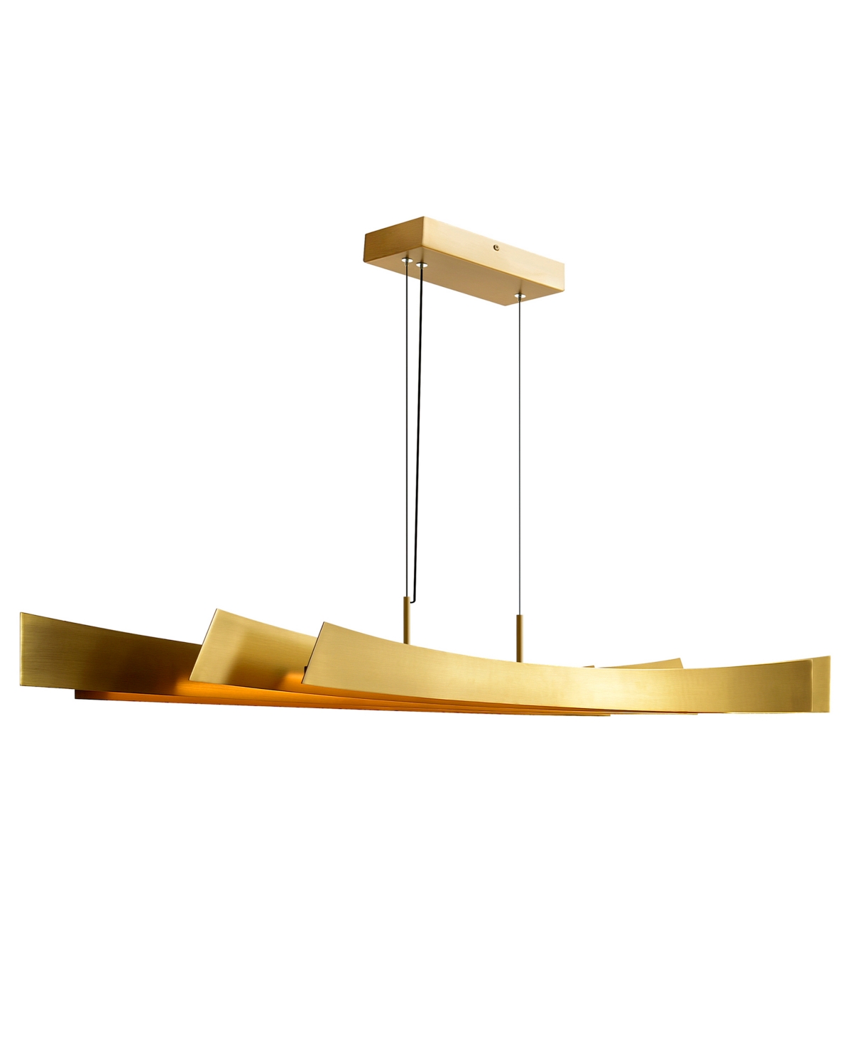 Shop Cwi Lighting 11" Metal Candora Integrated Led Island Pool Table Light In Brass