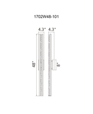 48" Metal Fiji Integrated LED Outdoor Wall Light