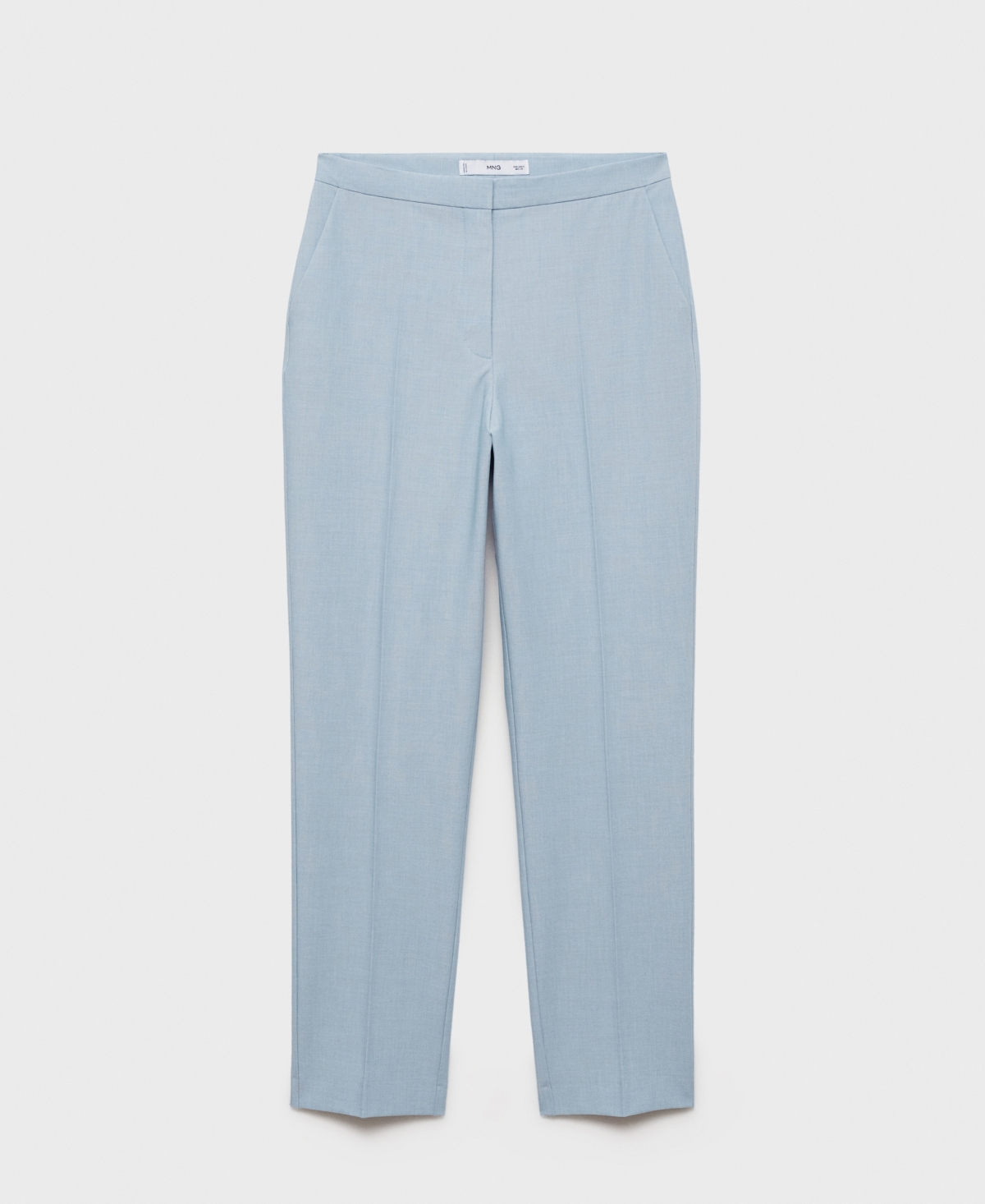 Shop Mango Women's Straight Suit Trouser Pants In Sky Blue