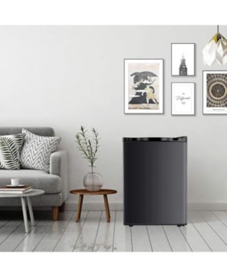 Upright Freezer – 3.0 Cu.ft Compact Mini Freezer, Reversible Door, Temp Control, Removable Shelves, Stainless Steel for Home/Office