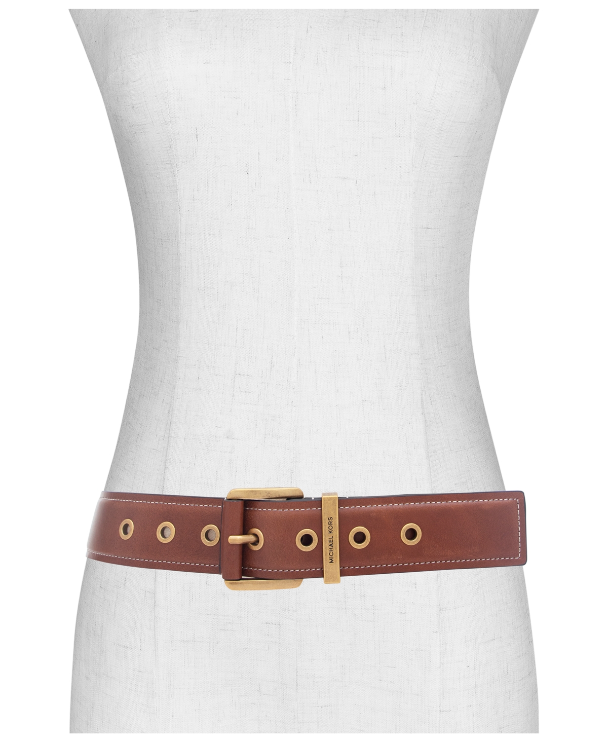 Michael Kors 42mm Leather Belt In Luggage