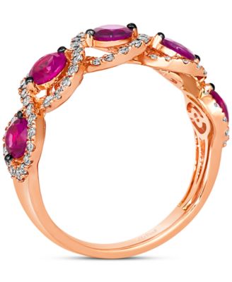 Passion Ruby™ (1-1/4 ct. t.w.) & Nude Diamond™ (1/2 ct. t.w.) Ring in 14k Rose Gold