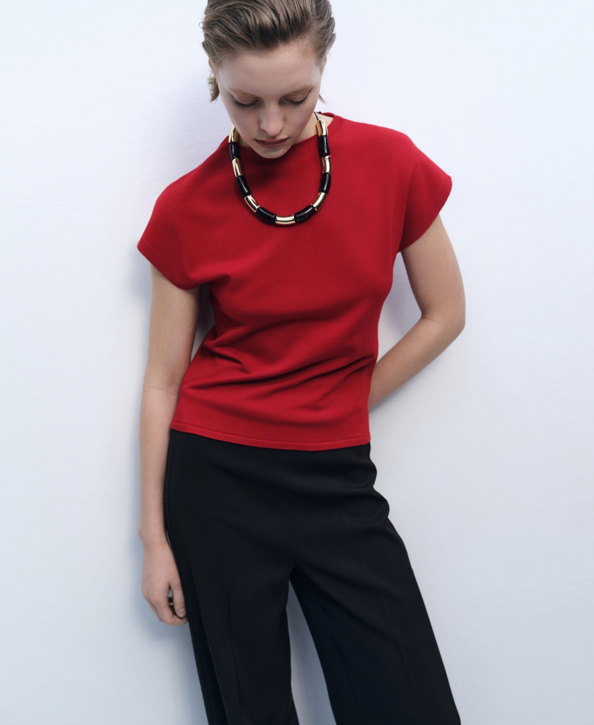 Shop Mango Women's Sleeveless Fine Knit Sweater In Red