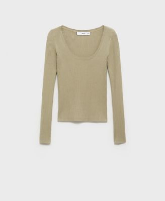 Women's Knitted Ribbed Sweater