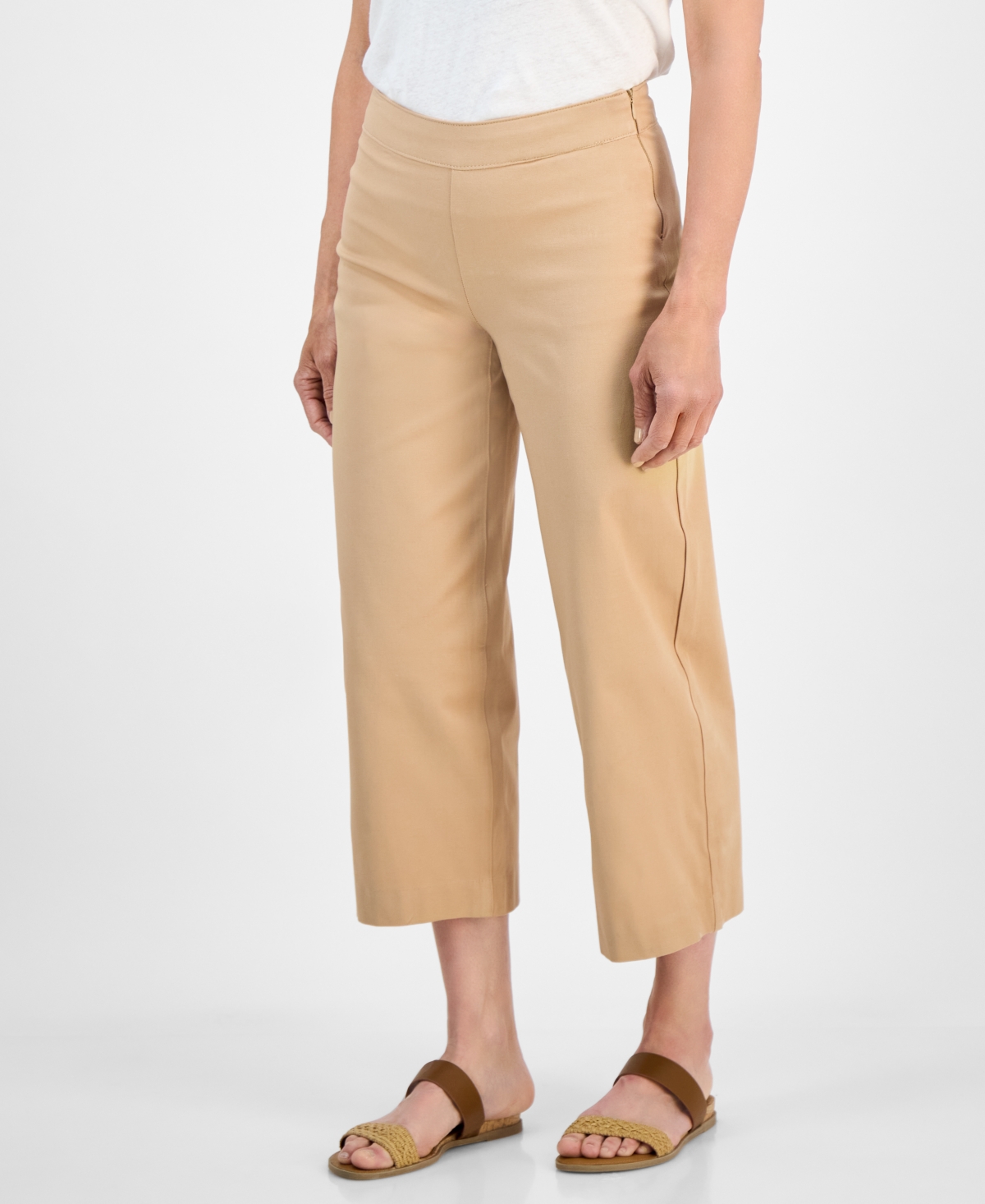 STYLE & CO PETITE HIGH-RISE CROPPED WIDE-LEG PANTS, EXCLUSIVELY AT MACY'S 