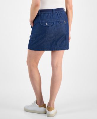 Petite Zig Zag Mid-Rise Mini Skirt, Exclusively at Macy's