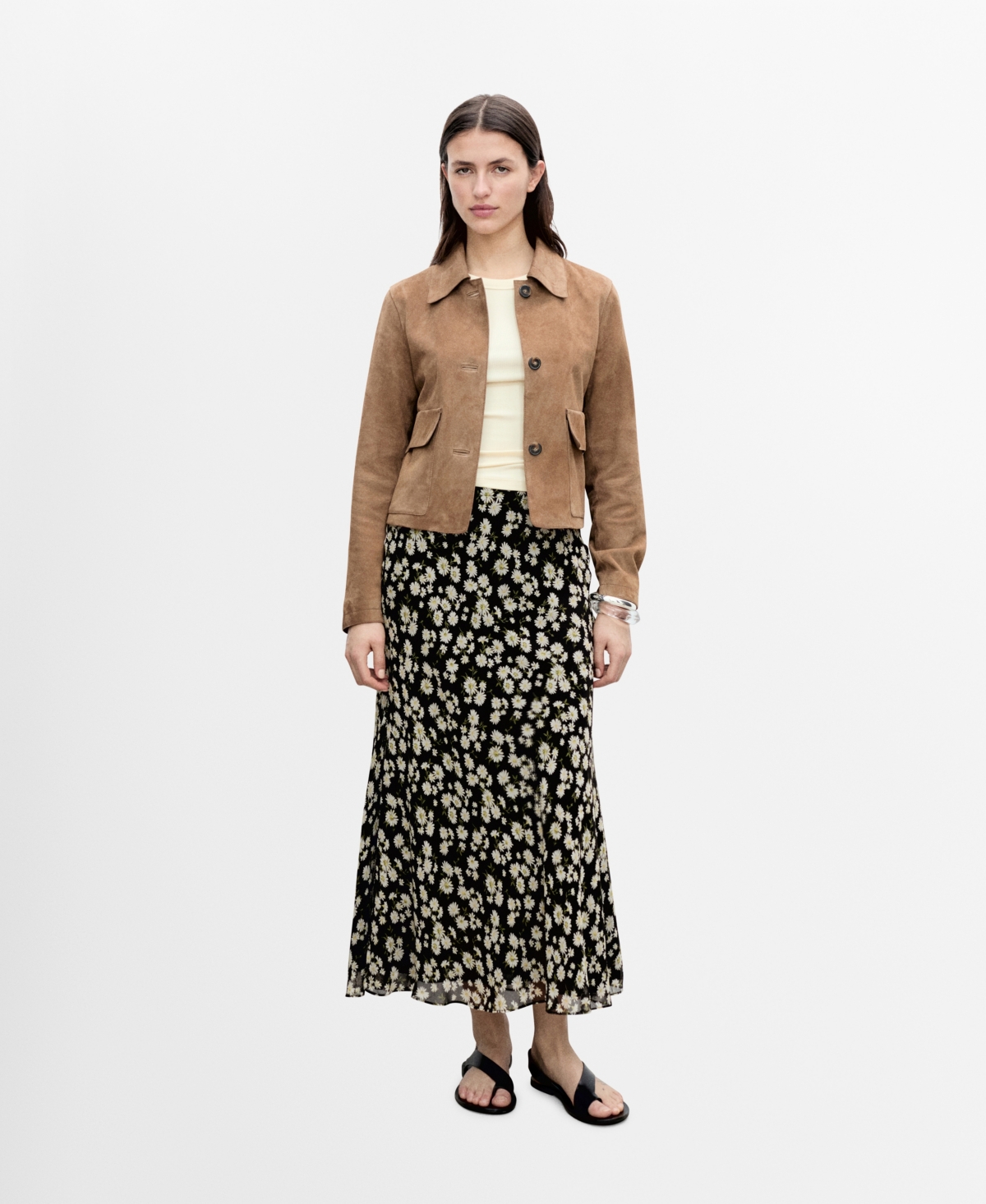 Mango Skirt Black In Black