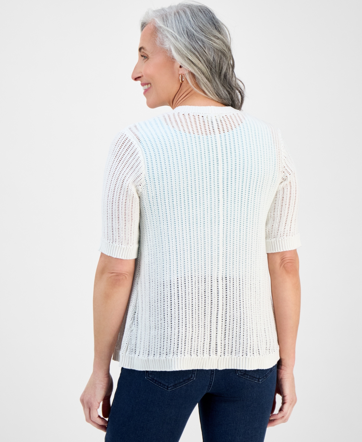 Style & Co Petite Summer Cotton Cardigan, Exclusively At Macy's