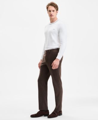 Hugo Boss - Men's Modern-Fit Herringbone Suit Pants