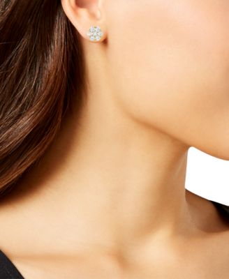 Diamond Cluster Stud Earrings (2 ct. t.w.) in 14k Yellow Gold