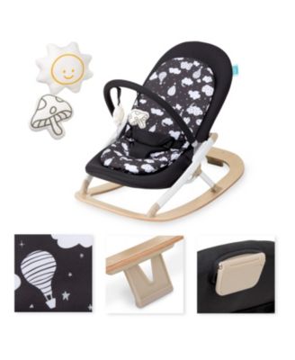 Koko Portable Infant Bouncer in Black White