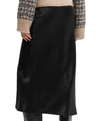 Women’s Crinkled Midi-Length Skirt